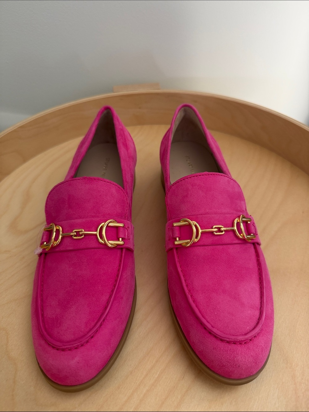NWT STUART WEITZMAN Owen Buckle Loafer in Peonia Hot Pink Size 7 - Picture 6 of 12